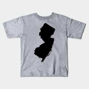 New Jersey State Black Kids T-Shirt